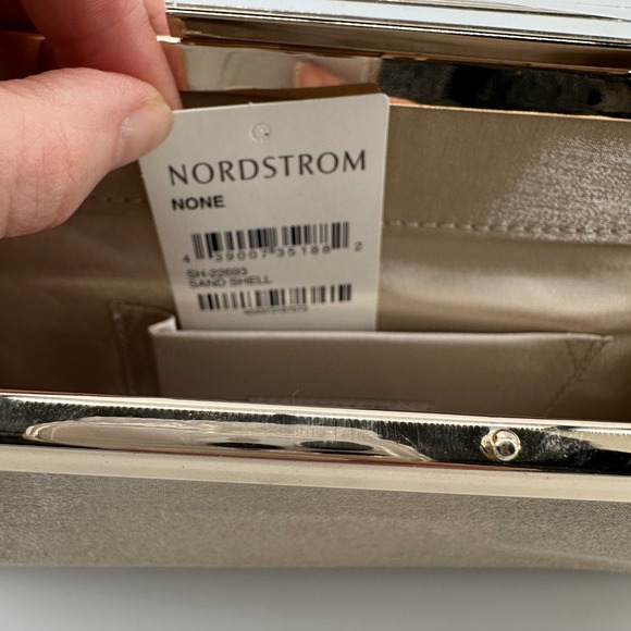 Glint Rhinestone Clasp Clutch Elegant Formal Evening Bag Champagne Party Wedding - Picture 7 of 13